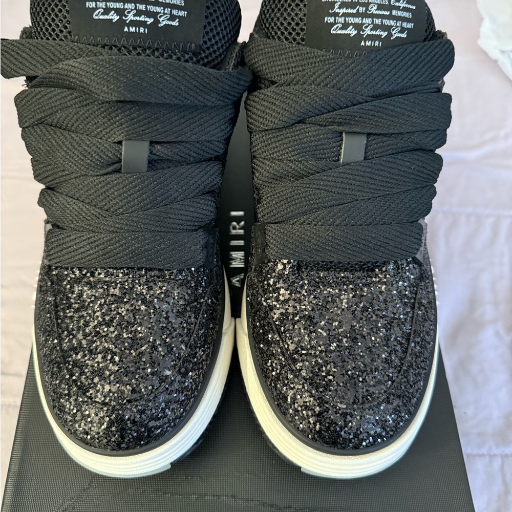 AMIRI Black Glitter Men's Shoes